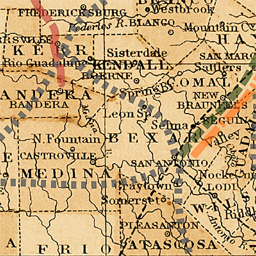 Texas History Classroom Maps - 3 Map Set