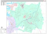 Premium Style Wall Map of Temple, TX