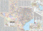 Texas Wall Map by Kappa Map Group