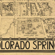 Bird's eye view of Colorado Springs, Colorado, 1909