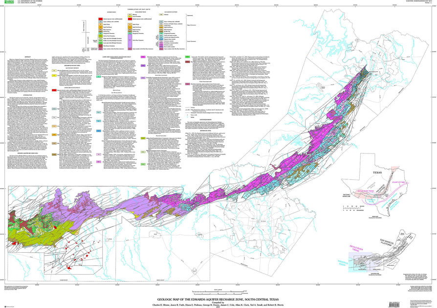 Edwards Aquifer Recharge Zone Map – Texas Map Store