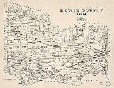 Bowie County Texas Historical Map 1894 – Texas Map Store