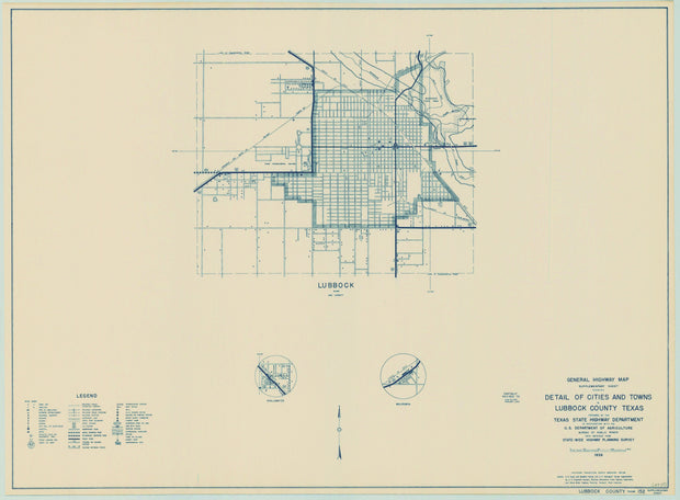 Lubbock County 1936, Texas Highway Dept, supp. sheet 1 of 1