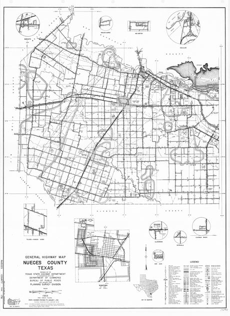 Nueces County Texas Historical Maps Texas Map Store 9675