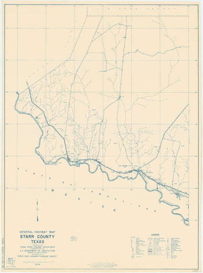 Starr County 1936, Texas Highway Dept, sheet 1 of 2