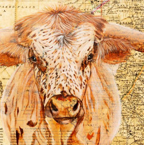 1876 Cattle Trails Map, Longhorn Edition