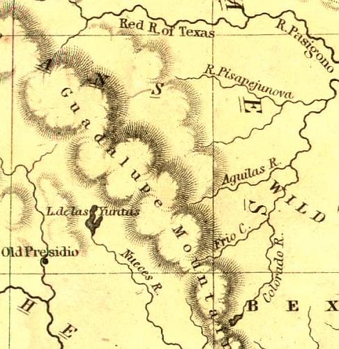 1846 Texas "Stovepipe" Map by Augustus Mitchell