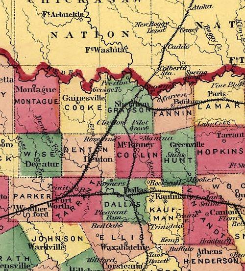 Texas and Indian Territory 1875
