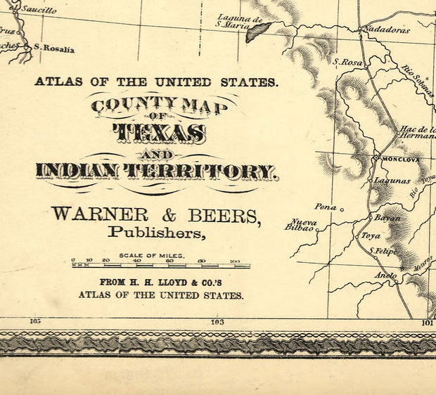 Texas and Indian Territory 1875