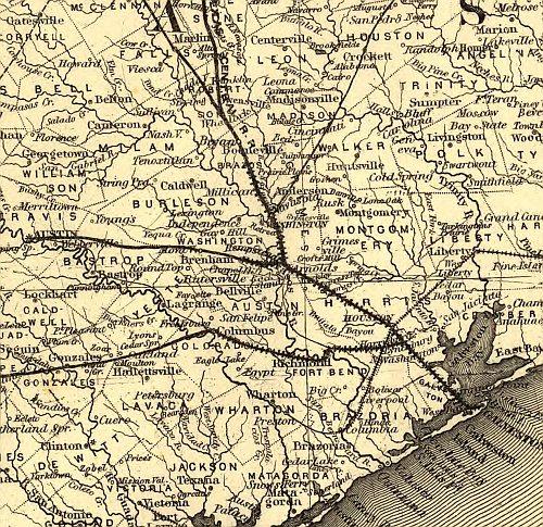 Houston & Texas Central Railroad 1867