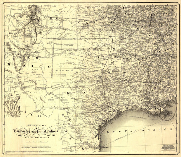 Houston & Texas Central Railroad 1867