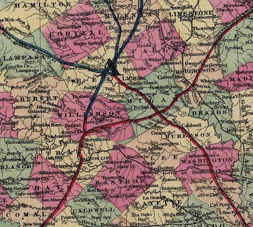 Neue Karte de Staates Texas 1881