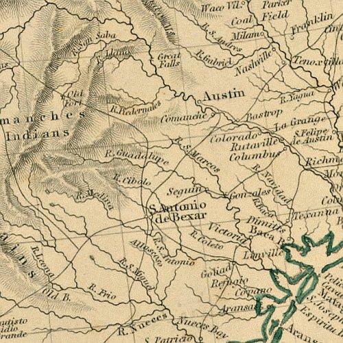 Central America* Including Texas, California and Northern Mexico, 1846