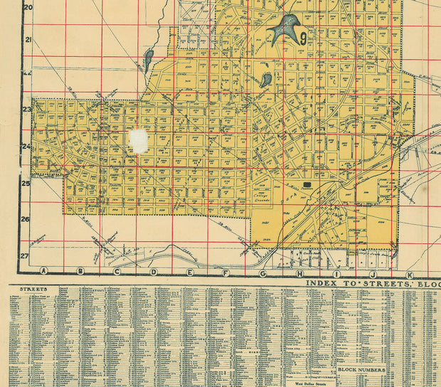 Worley's Map of Greater Dallas 1905