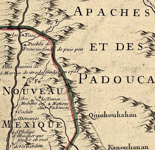 Carte de la Louisiane et du cours du Mississipi 1718
