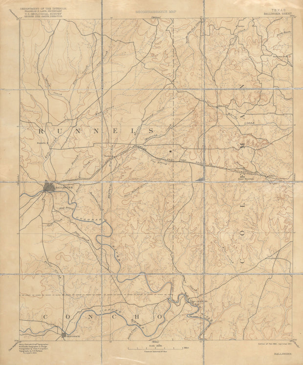 Ballinger 1890, USGS
