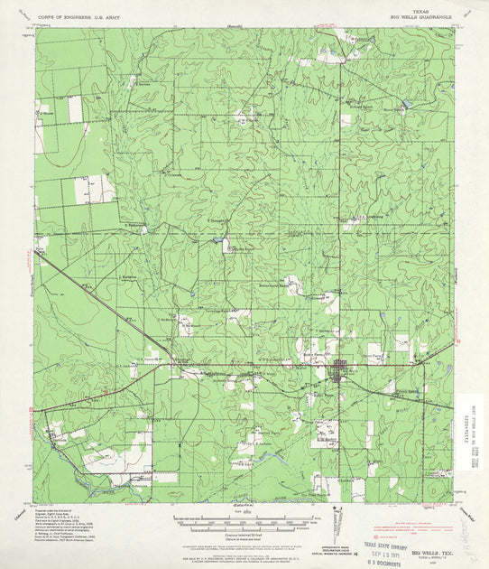 Dimmit County Texas historical topographic Map 1939 Texas Map Store