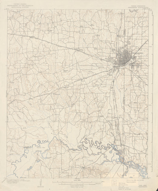 Cass County Texas Historical Topographic Maps Tagged "Texas