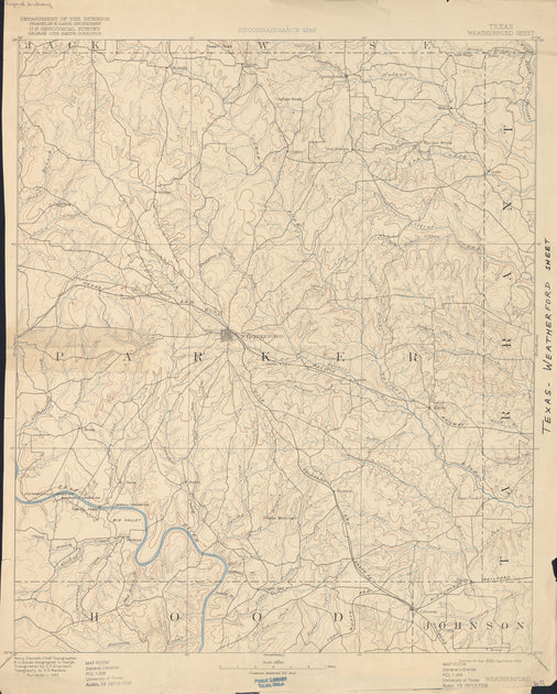 Johnson County Historical Topo Maps Tagged "Texas Topographic Maps