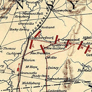 Position of Union and Confederate armies on the morning of July 1, 1863