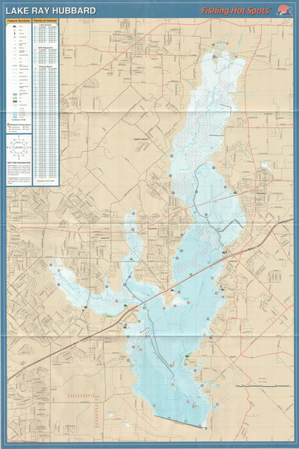 lake-ray-hubbard-lake-fishing-map-texas-map-store