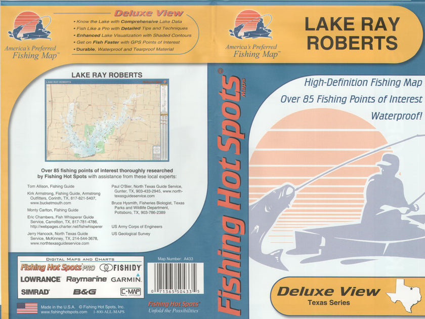 Ray Roberts Lake Fishing Map by Hook-N-Line