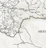Texas Rustic Wall Map
