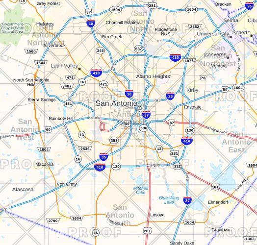 South Texas Wall Map by Map Sherpa