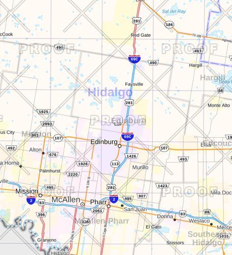 South Texas Wall Map by Map Sherpa