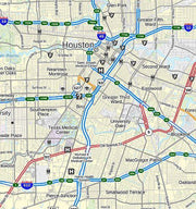 Houston Regional Wall Map by Map Sherpa