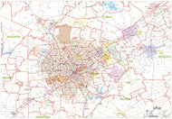 Greater San Antonio Area Major Arterial Wall Map by True North Publishing