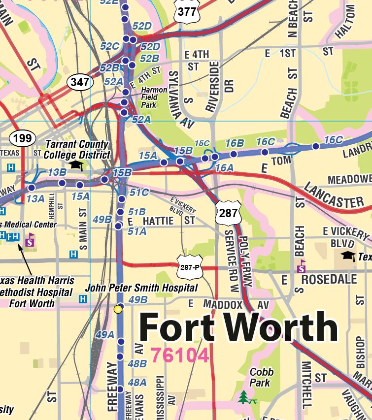 Dallas & Fort Worth Map