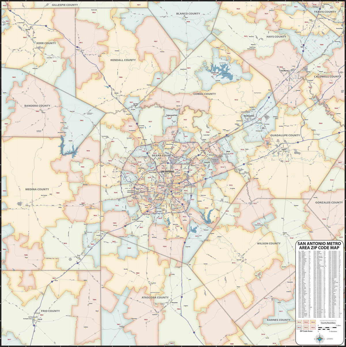 Map of San Antonio