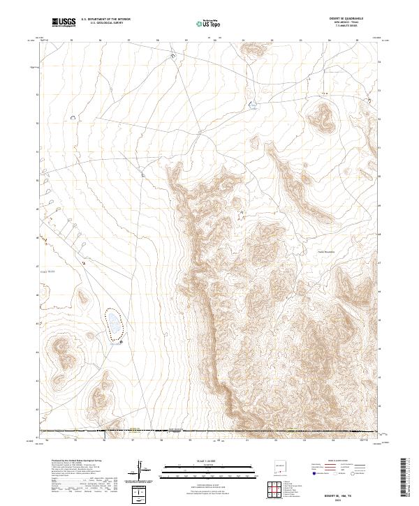 US Topo 7.5-minute map for Desert SE NMTX