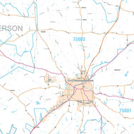 Anderson County, TX Premium Style Wall Map