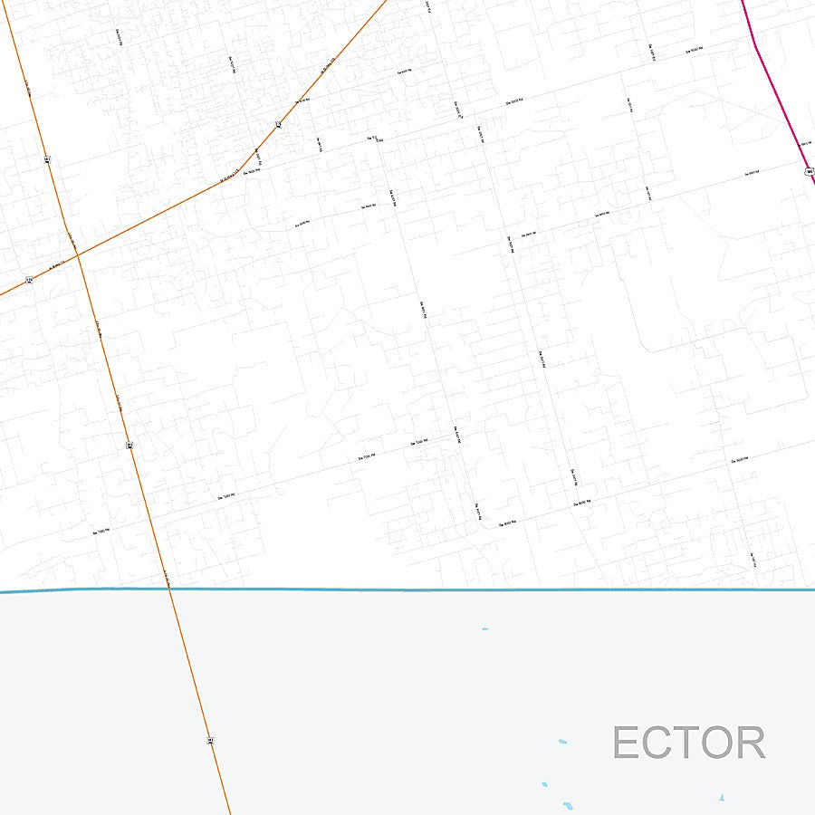 Andrews County, TX Premium Style Wall Map