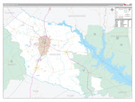 Angelina County, TX Premium Style Wall Map