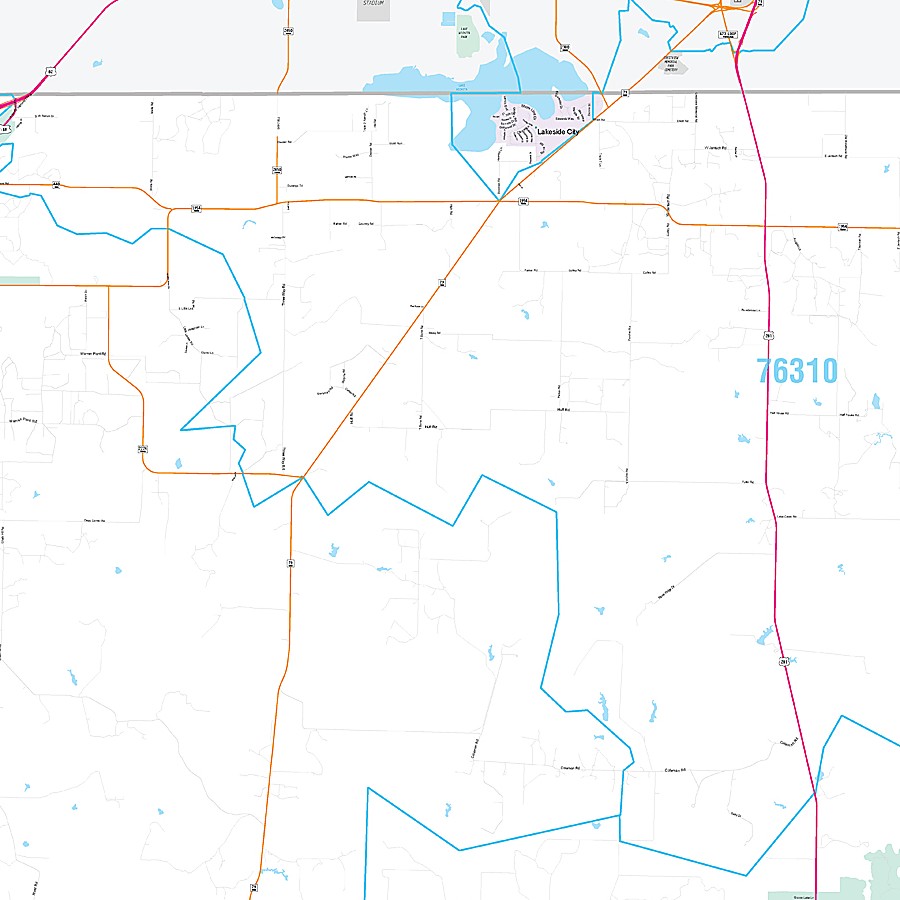 Archer County, TX Premium Style Wall Map