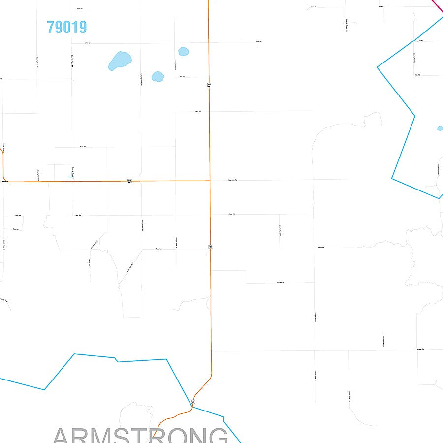 Armstrong County, TX Premium Style Wall Map