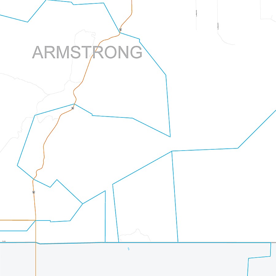 Armstrong County, TX Premium Style Wall Map
