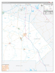Atascosa County, TX Premium Style Wall Map