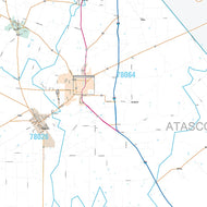 Atascosa County, TX Premium Style Wall Map