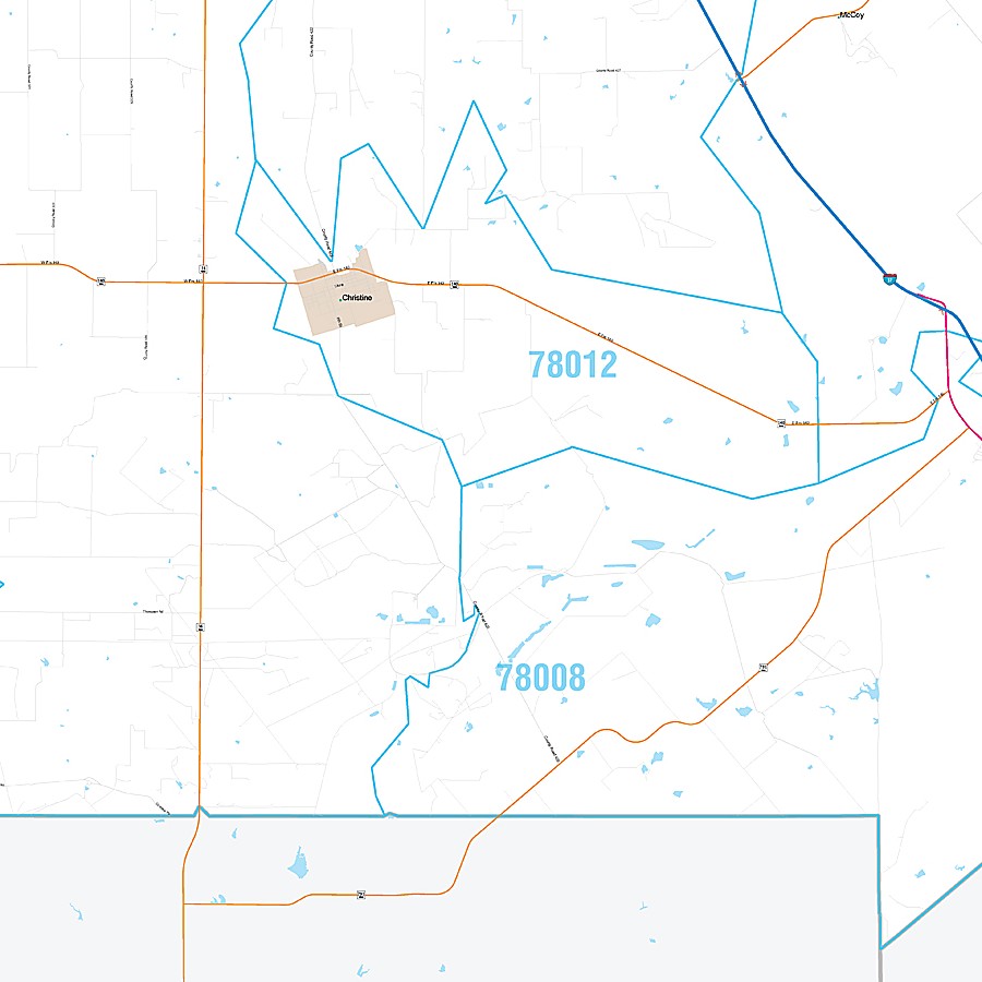 Atascosa County, TX Premium Style Wall Map