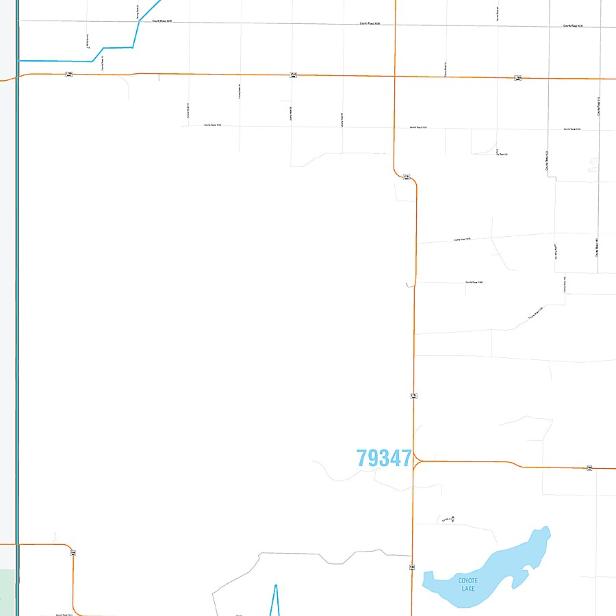 Bailey County, TX Premium Style Wall Map