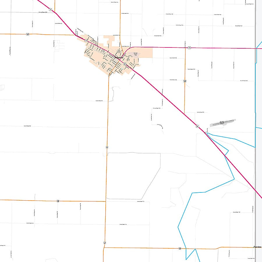 Bailey County, TX Premium Style Wall Map