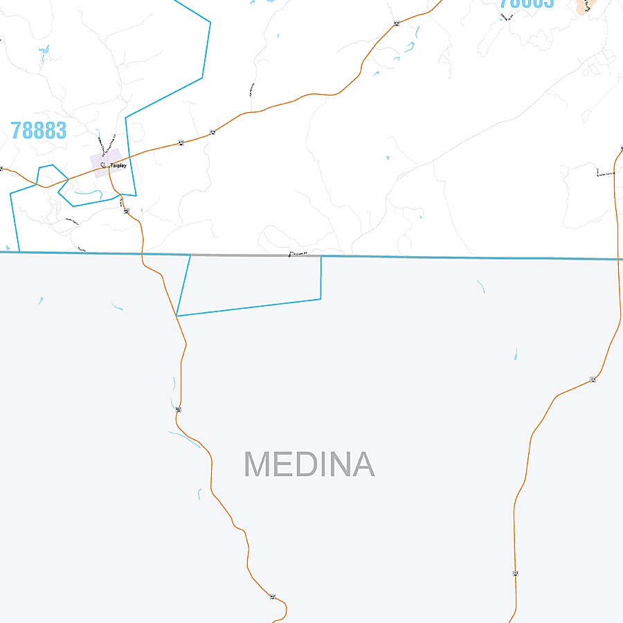 Bandera County, TX Premium Style Wall Map
