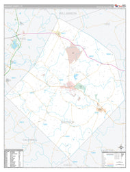 Bastrop County, TX Premium Style Wall Map