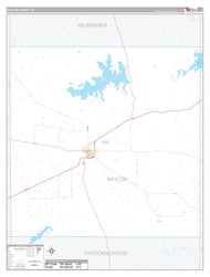 Baylor County, TX Premium Style Wall Map