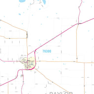 Baylor County, TX Premium Style Wall Map