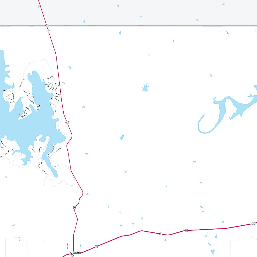 Baylor County, TX Premium Style Wall Map
